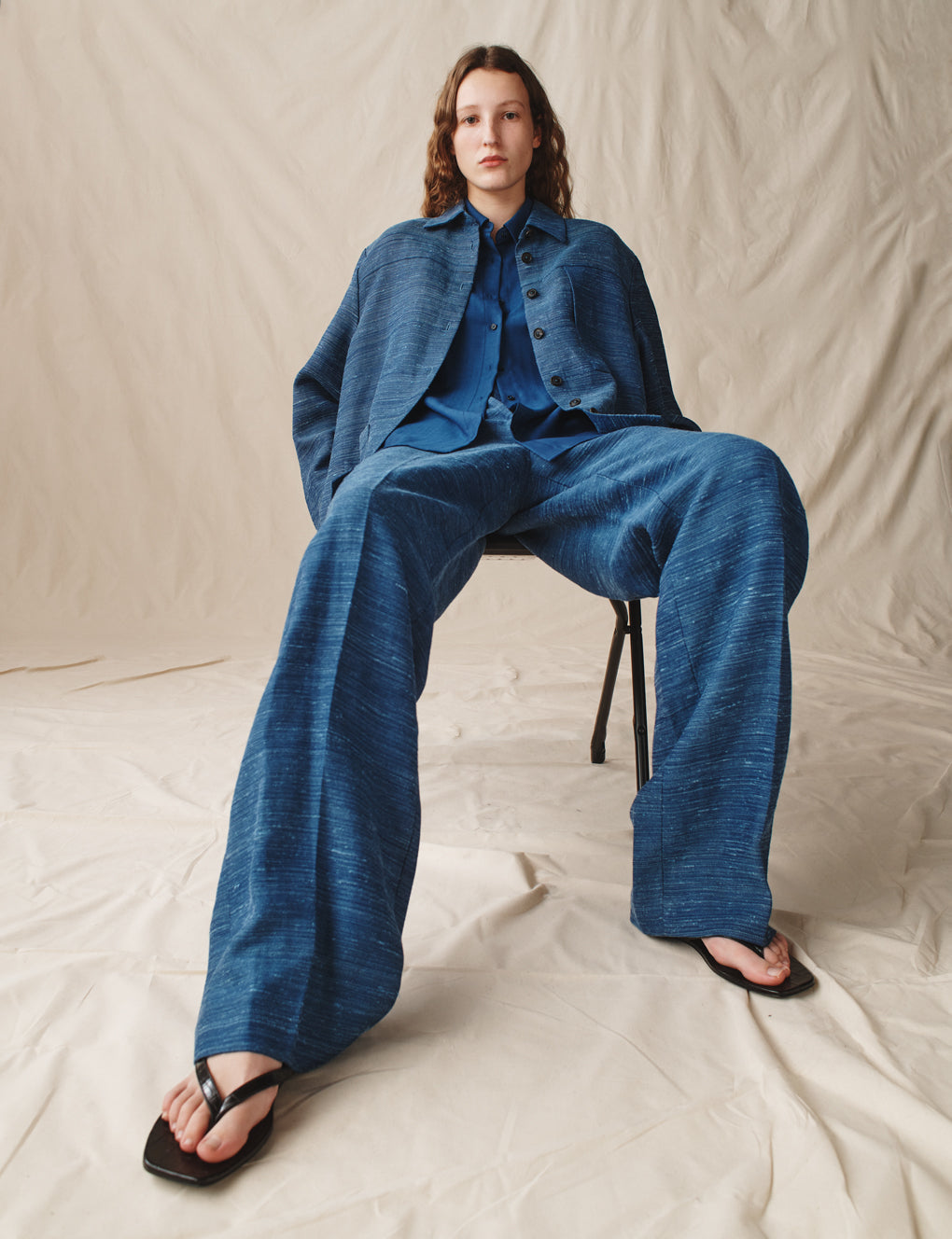 Womens | The Cargo Pants in Linen Slub | Indigo