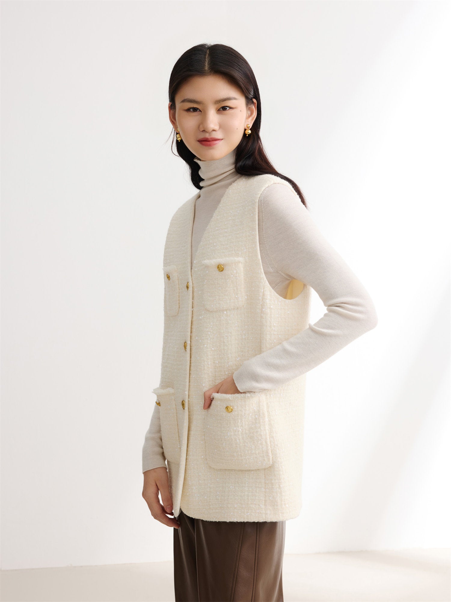 Yak Wool Vest | White