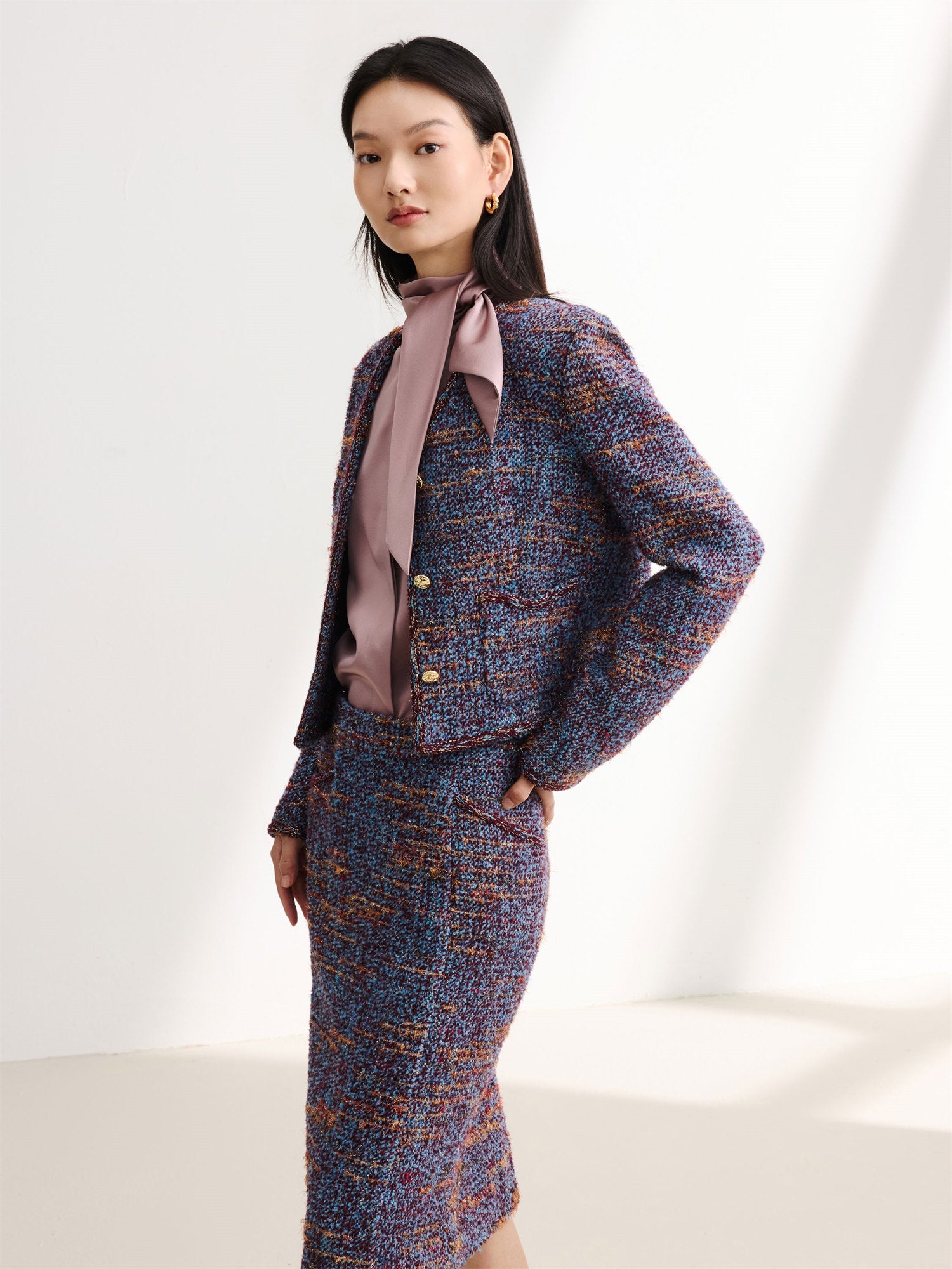 Boucle Coat | Blue