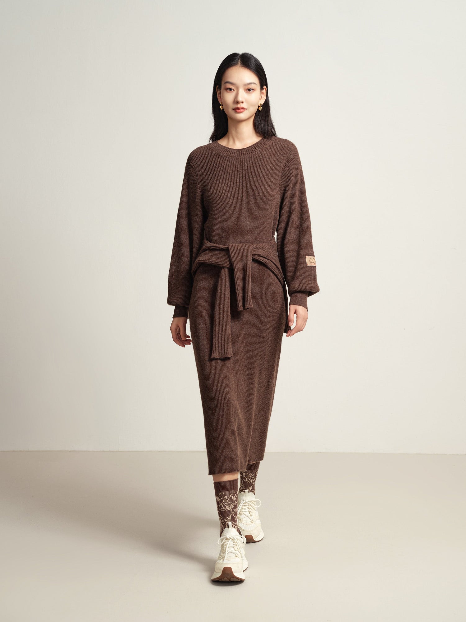 Knit Dress | Brown