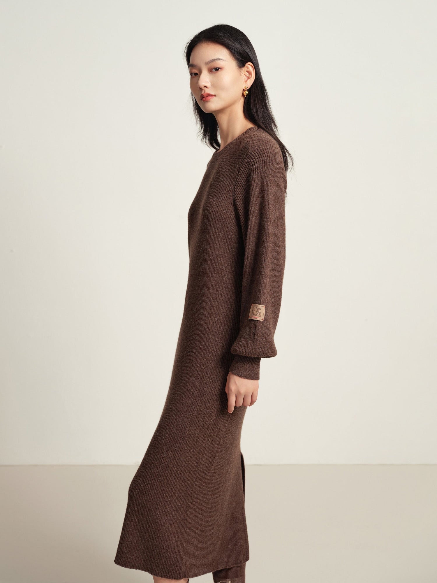 Knit Dress | Brown