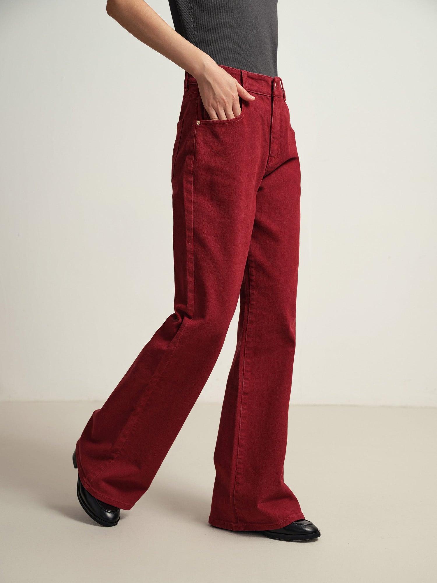 Slim Fit Pants | Red