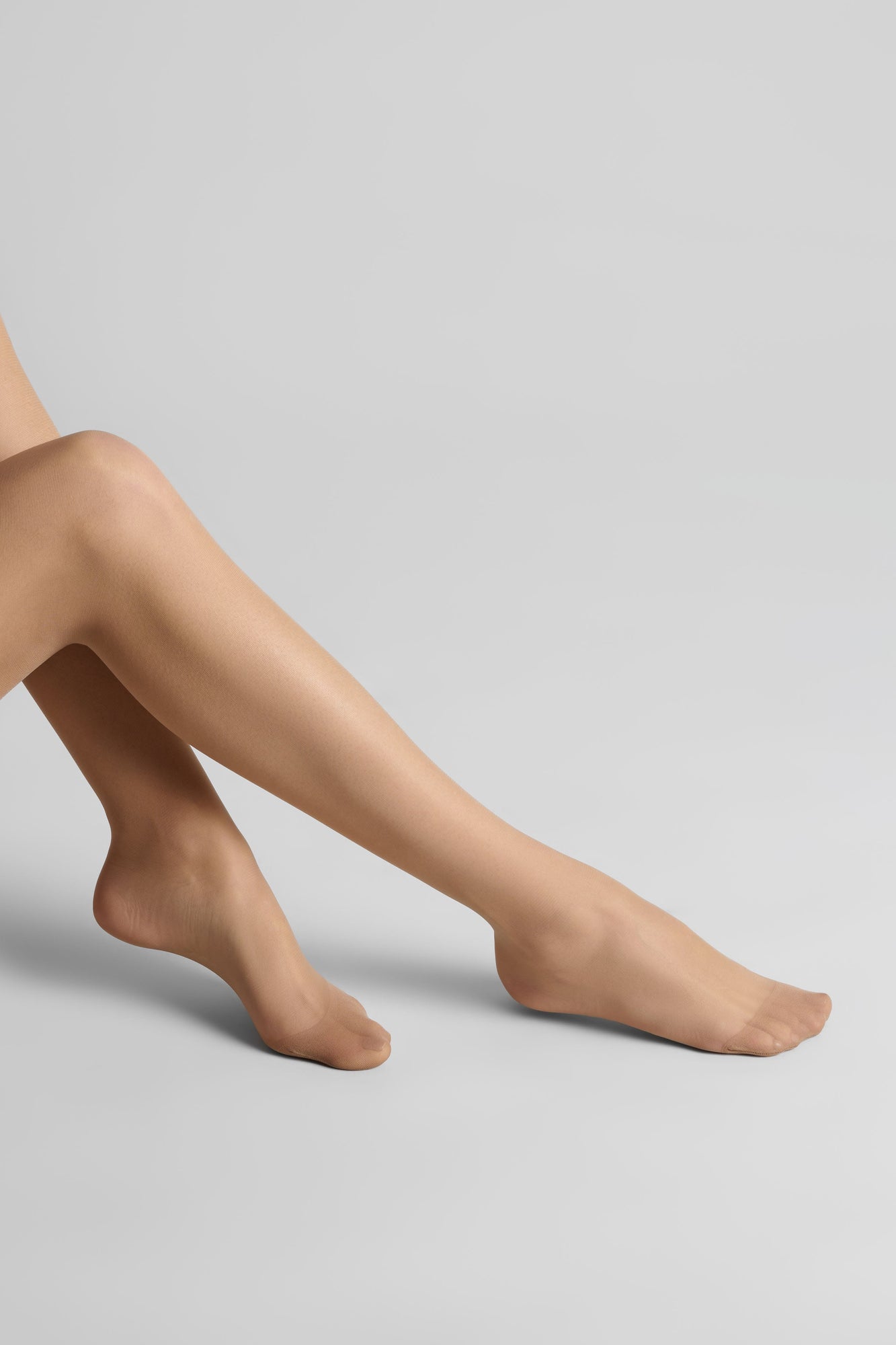 Cut and curled sheer stockings - 20D - Les Coquetteries | Black