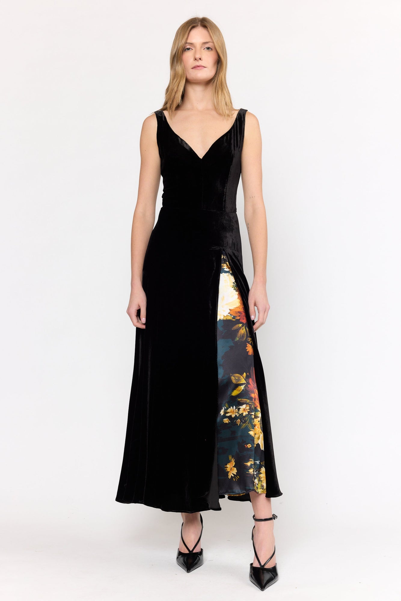 Estrada Dress | Black / Amber Glow