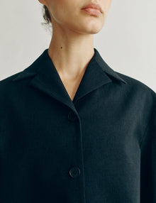 Womens | The Barrett Jacket in Striated Cotton | Midnight