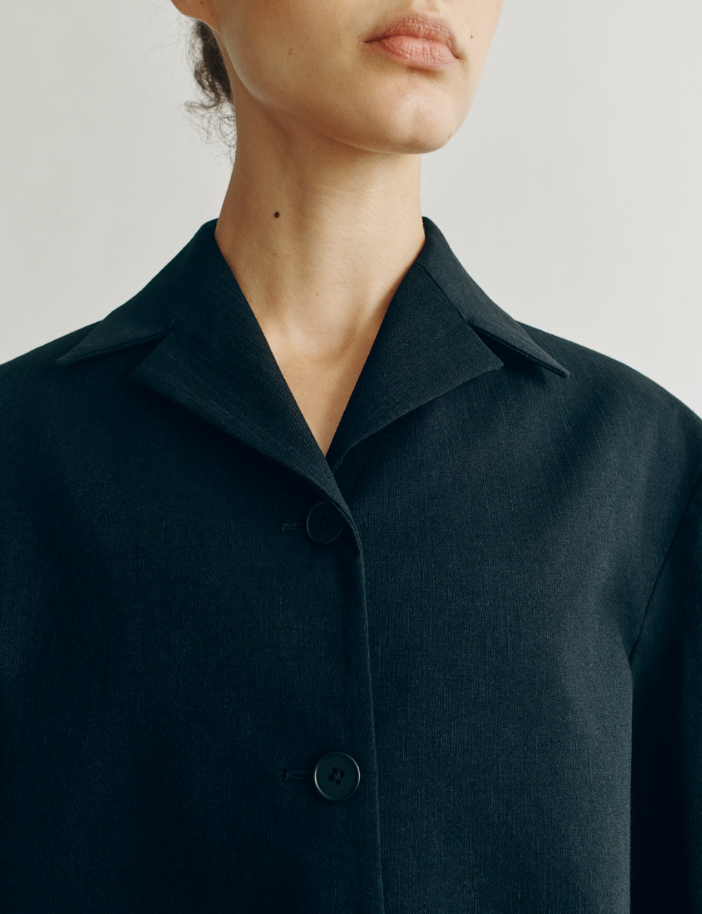 Womens | The Barrett Jacket in Striated Cotton | Midnight