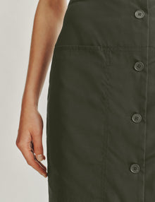 Womens | The Utility Skirt in Technical Wool Nylon | Moss