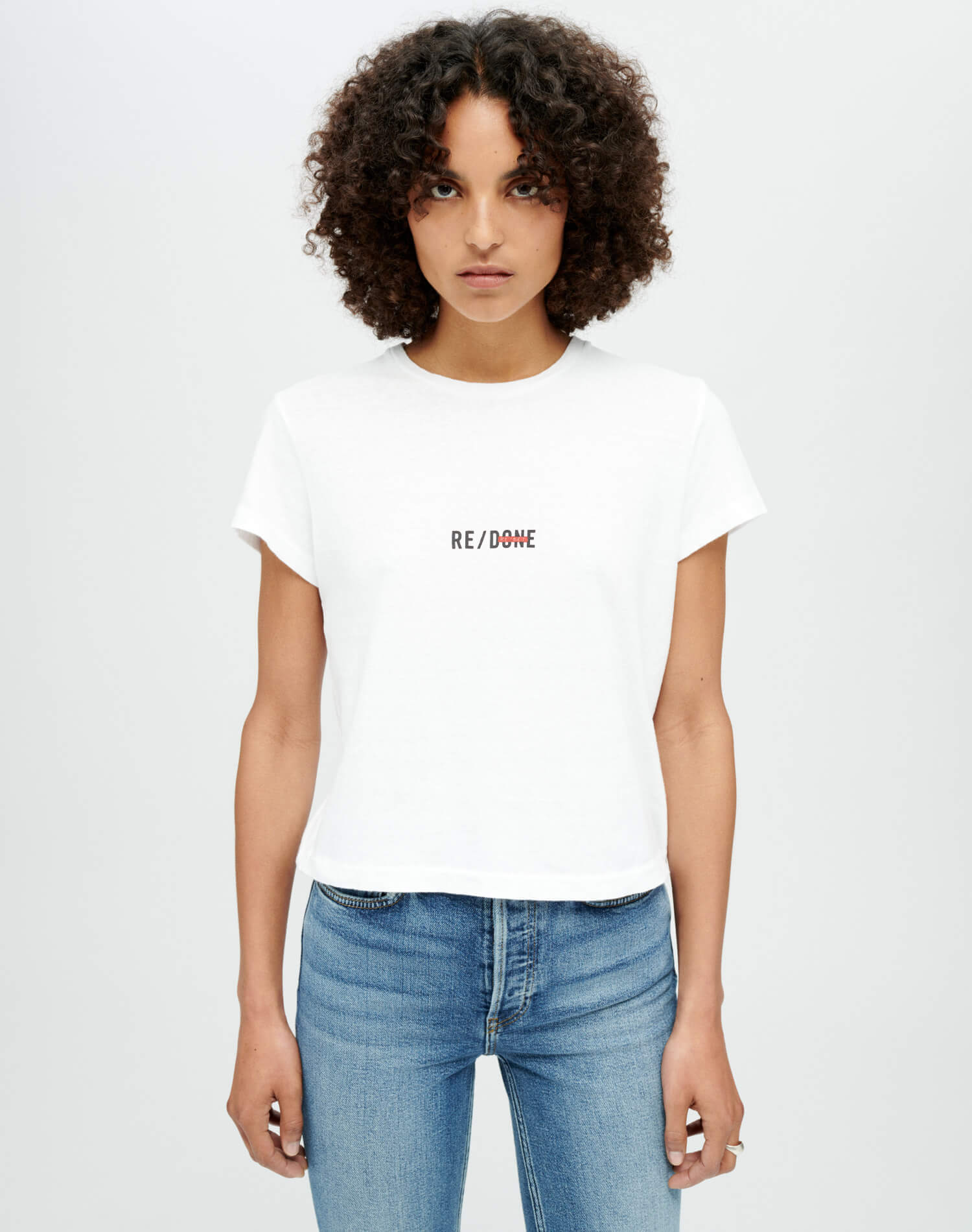 Womens | 50s Boxy "Re/Set Polaroid" Tee | Optic White