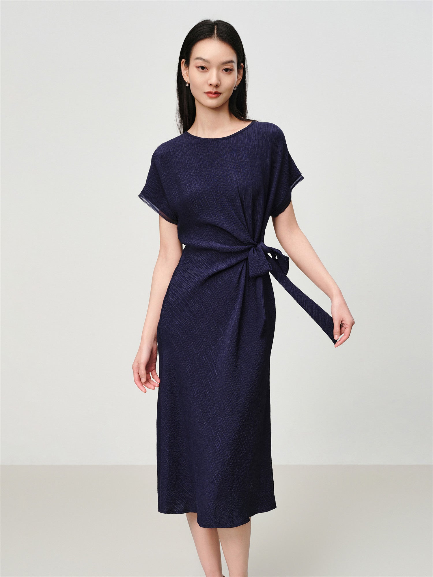 Silk Dress | Navy