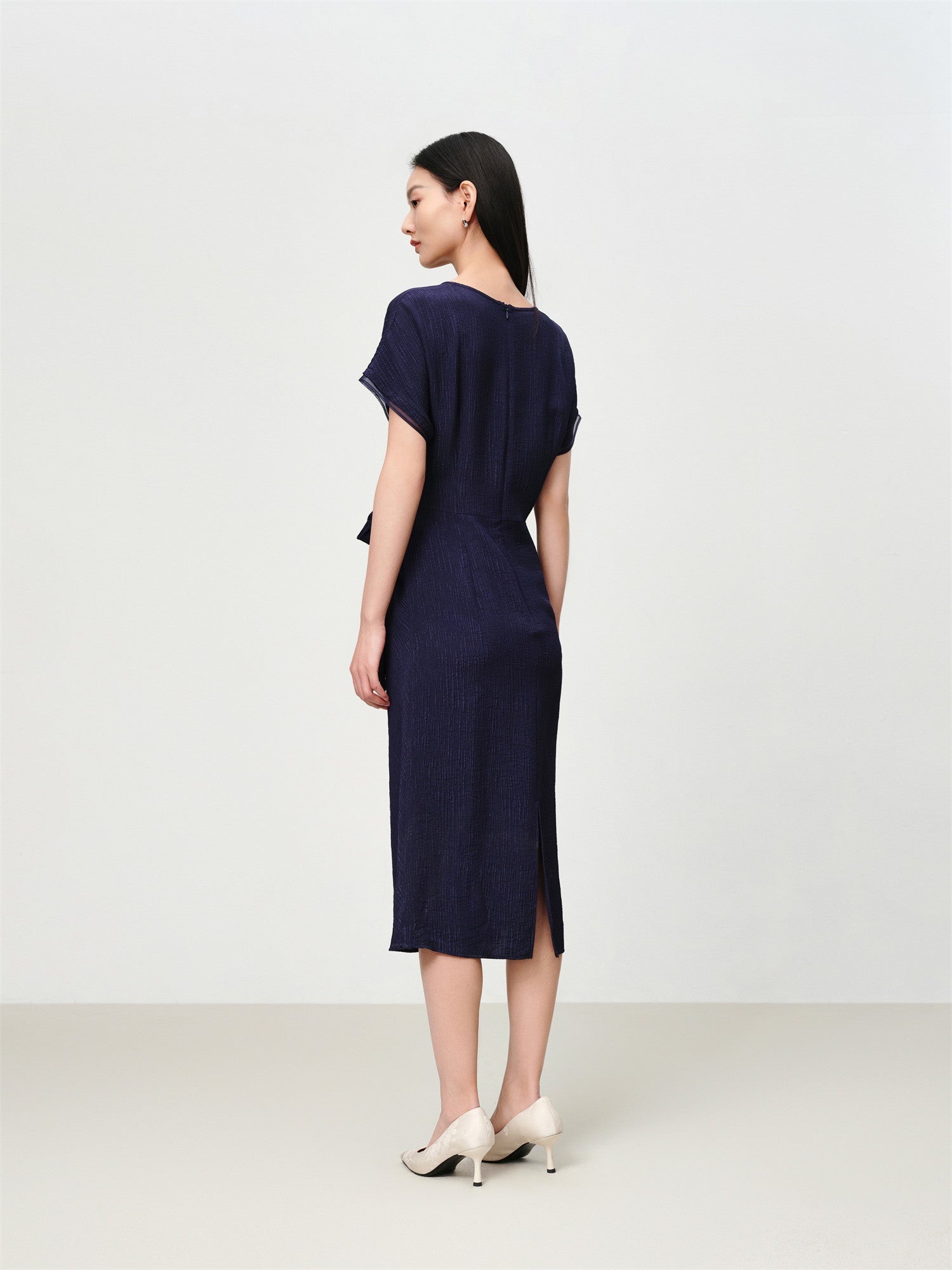 Silk Dress | Navy