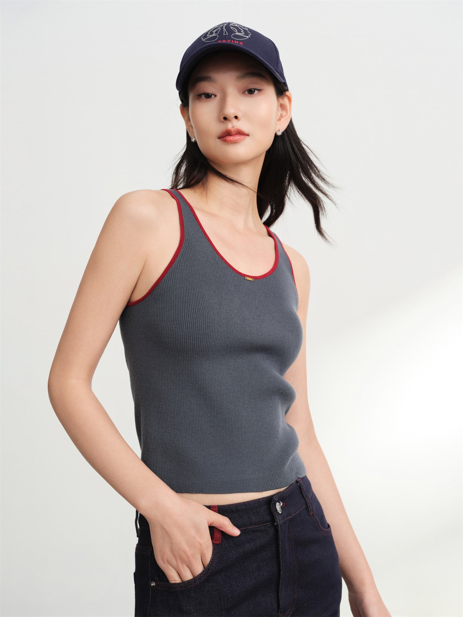 Merino Wool Knit Vest | Grey