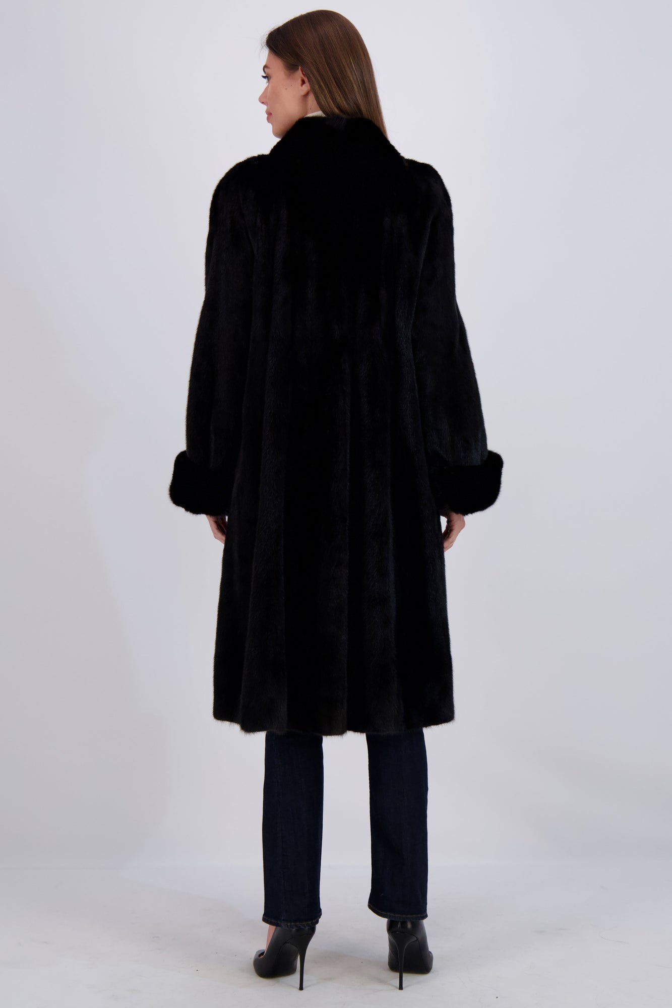 Mink Short Coat | Women | Black (V1)