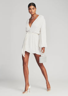 Gabrielle Sequin Robe | Clear White