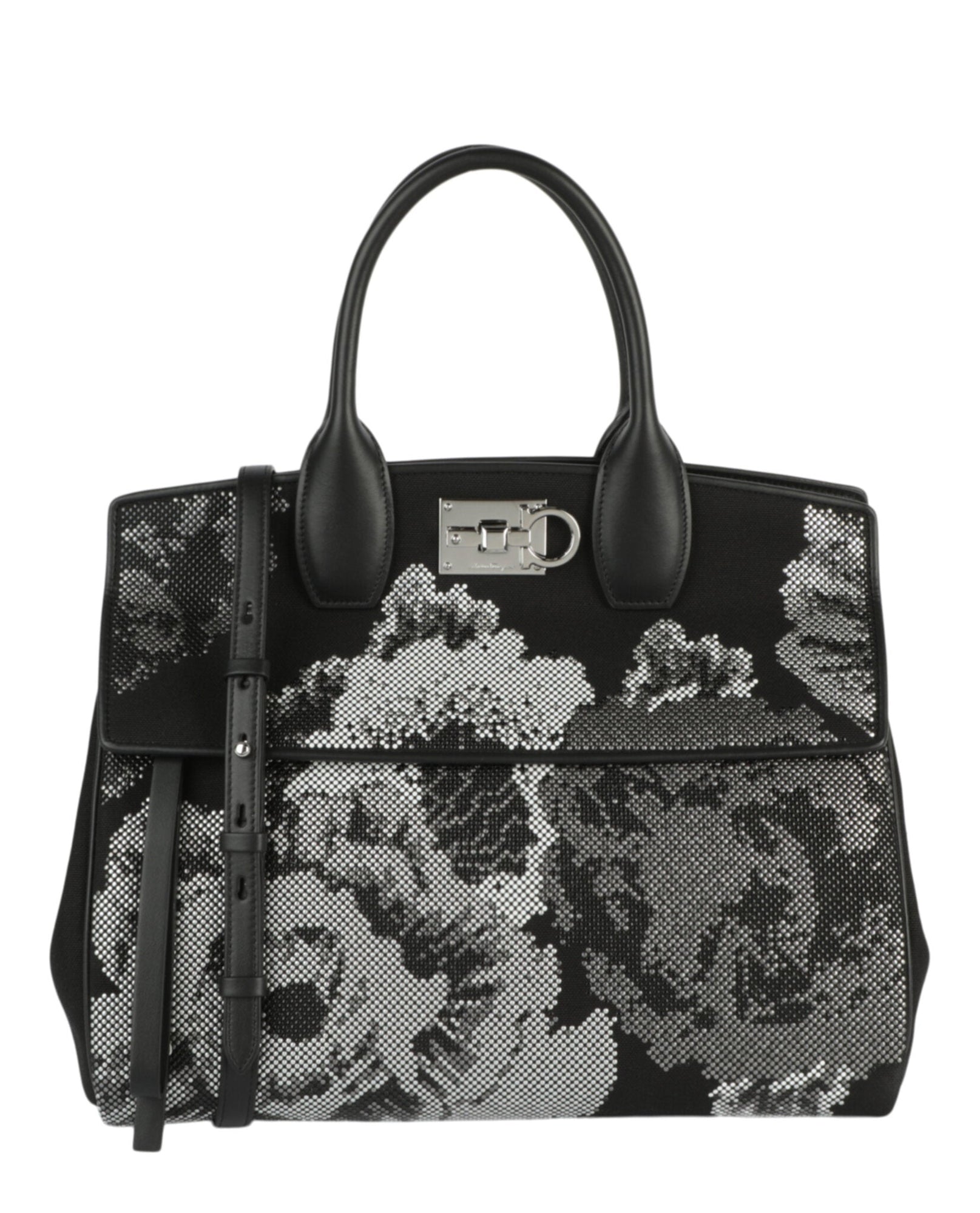 Ferragamo | Studded Flower Soft Studio Shoulder Bag