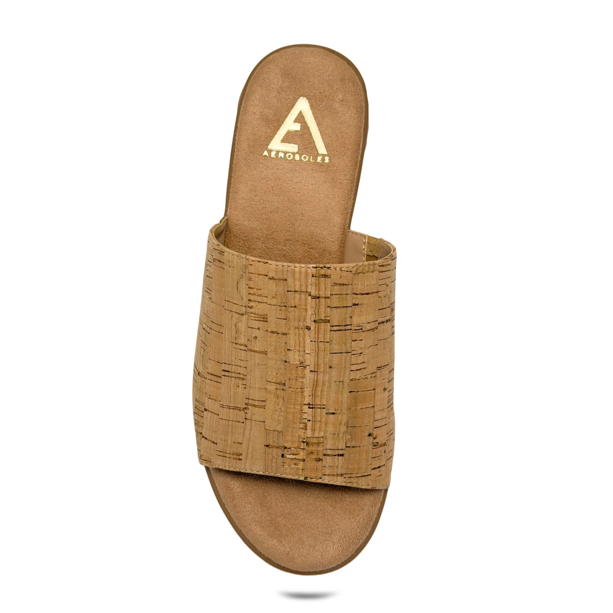 Nora Sandal Wedge | Natural Faux Leather