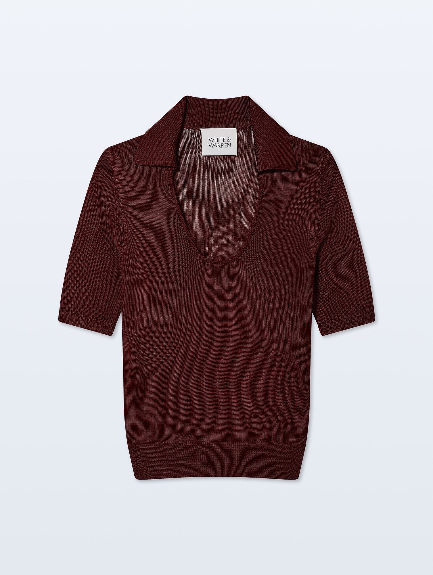 Luster Viscose Scoop Neck Top | Rich Brown