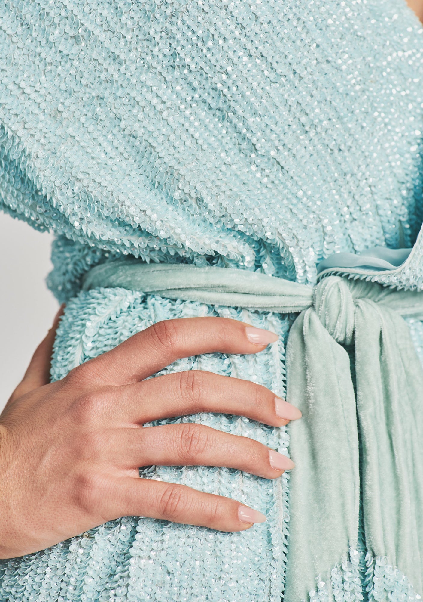 Gabrielle Sequin Robe | Icy Blue