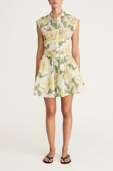 Nouveau Fleur Corseted Mini Dress | Snow Combo