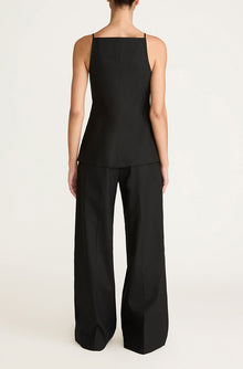 Sleeveless Structured Top | Black