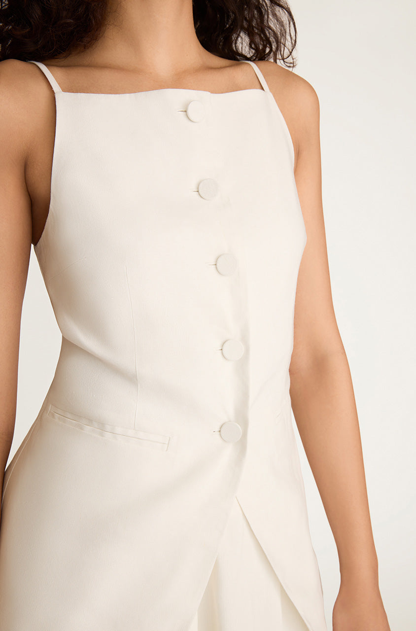 Sleeveless Structured Top | Milk