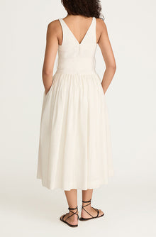 Ottoman Belted Bustier Shirt Dress | Off White