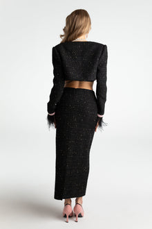 Jaina Tweed Jacket | Black