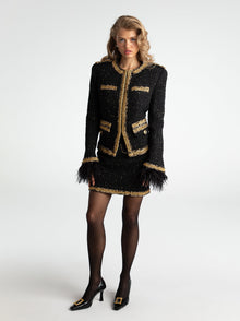 Sophia Tweed Skirt | Black