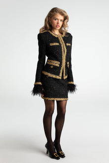 Sophia Tweed Skirt | Black