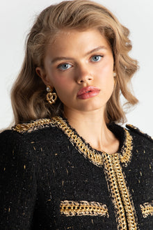 Sophia Tweed Skirt | Black