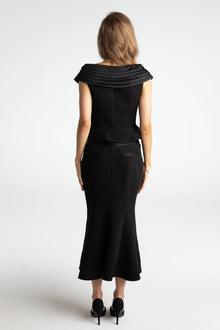Belle Satin Skirt | Black
