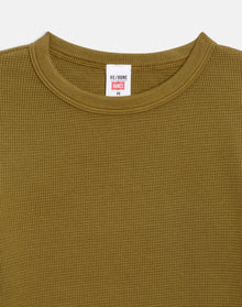 Womens | Hanes Waffle Baby Long Sleeve | Fatigue