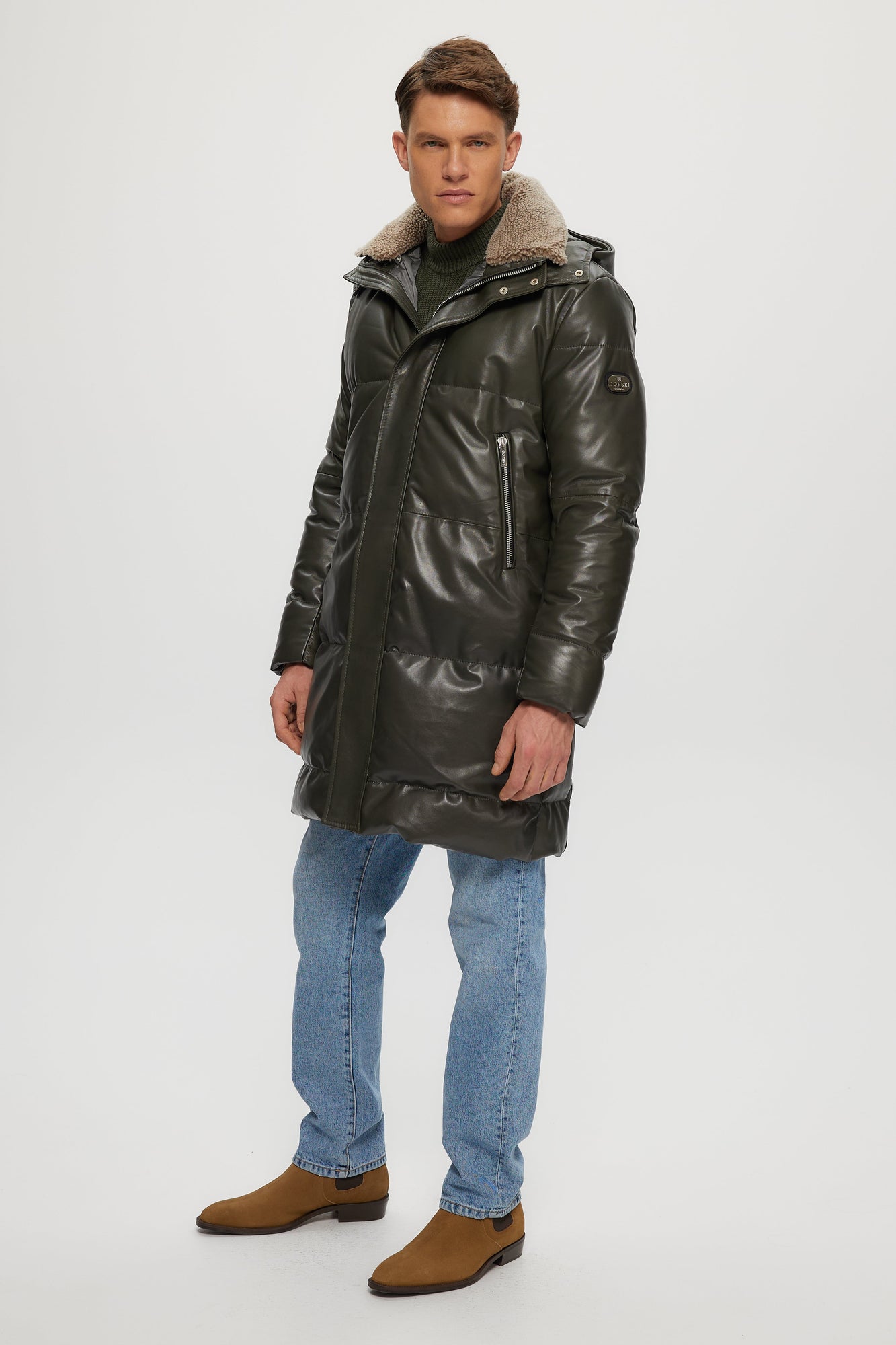 Après-Ski Parka With Detachable Select Shearling Lamb Collar | Men | Military x Khaki (V1)