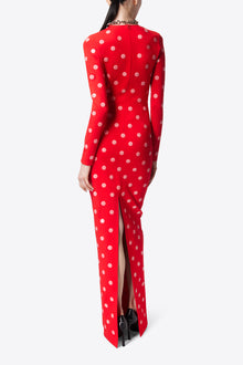 Polka Dot Long Sleeve Gown | Scarlet