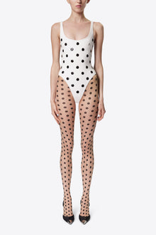 Polka Dot Bodysuit | White