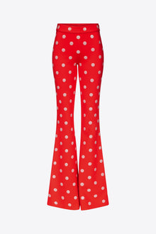 Polka Dot Flare Pant | Scarlet