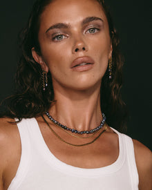 The Pave Hook Pearl Necklace | Silver