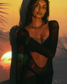 The Milan Bead Stud Necklace | Silver