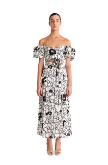 Marlo Skirt - Floral Noir Print - Ronny Kobo