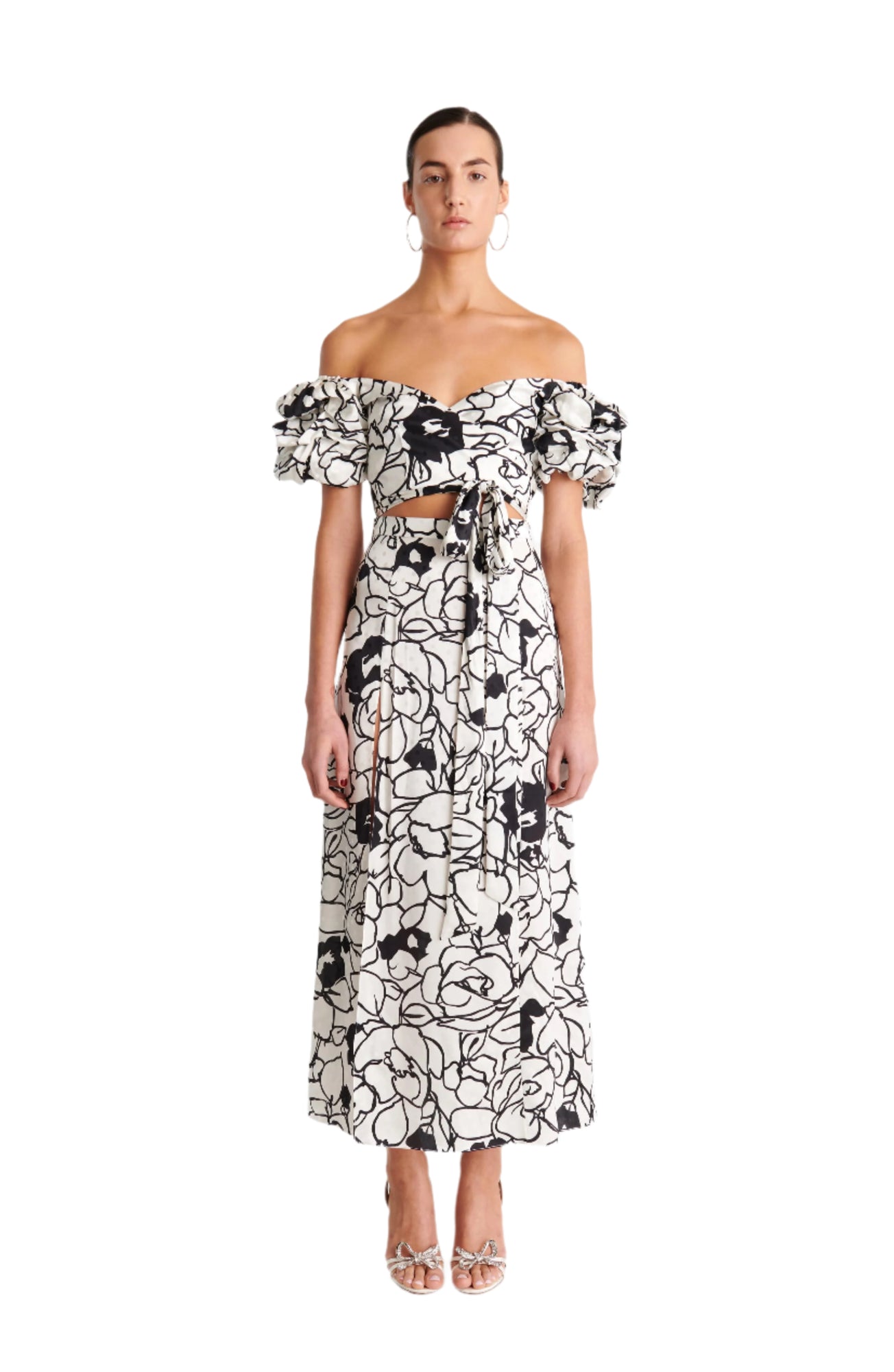 Marlo Skirt - Floral Noir Print - Ronny Kobo