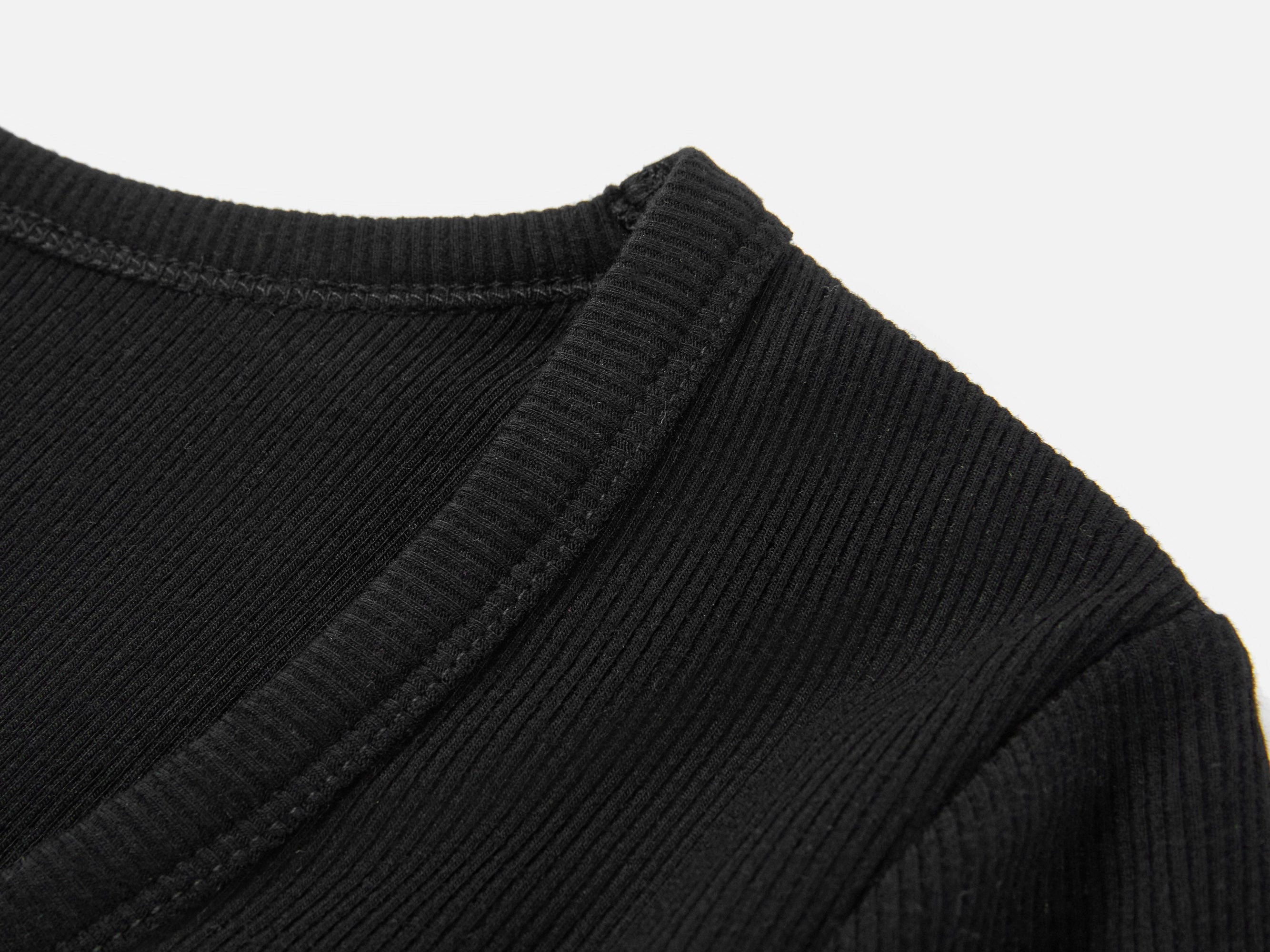 Cotton U Short-Sleeve Tee | Black