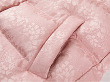 Silk Jacquard Down Coat | Pink