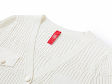 Mulberry Silk Short-Sleeve v Slim-Fit Cardigan | White