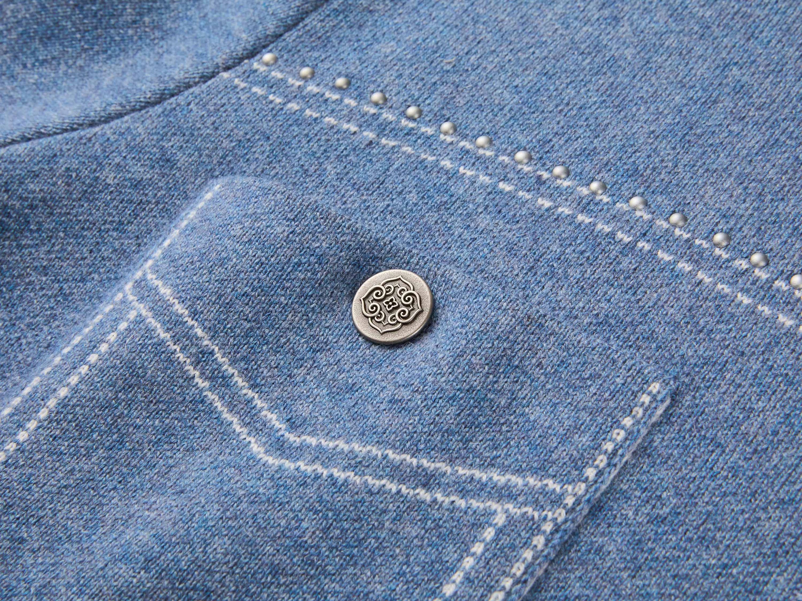 Wool Cashmere Top | Blue
