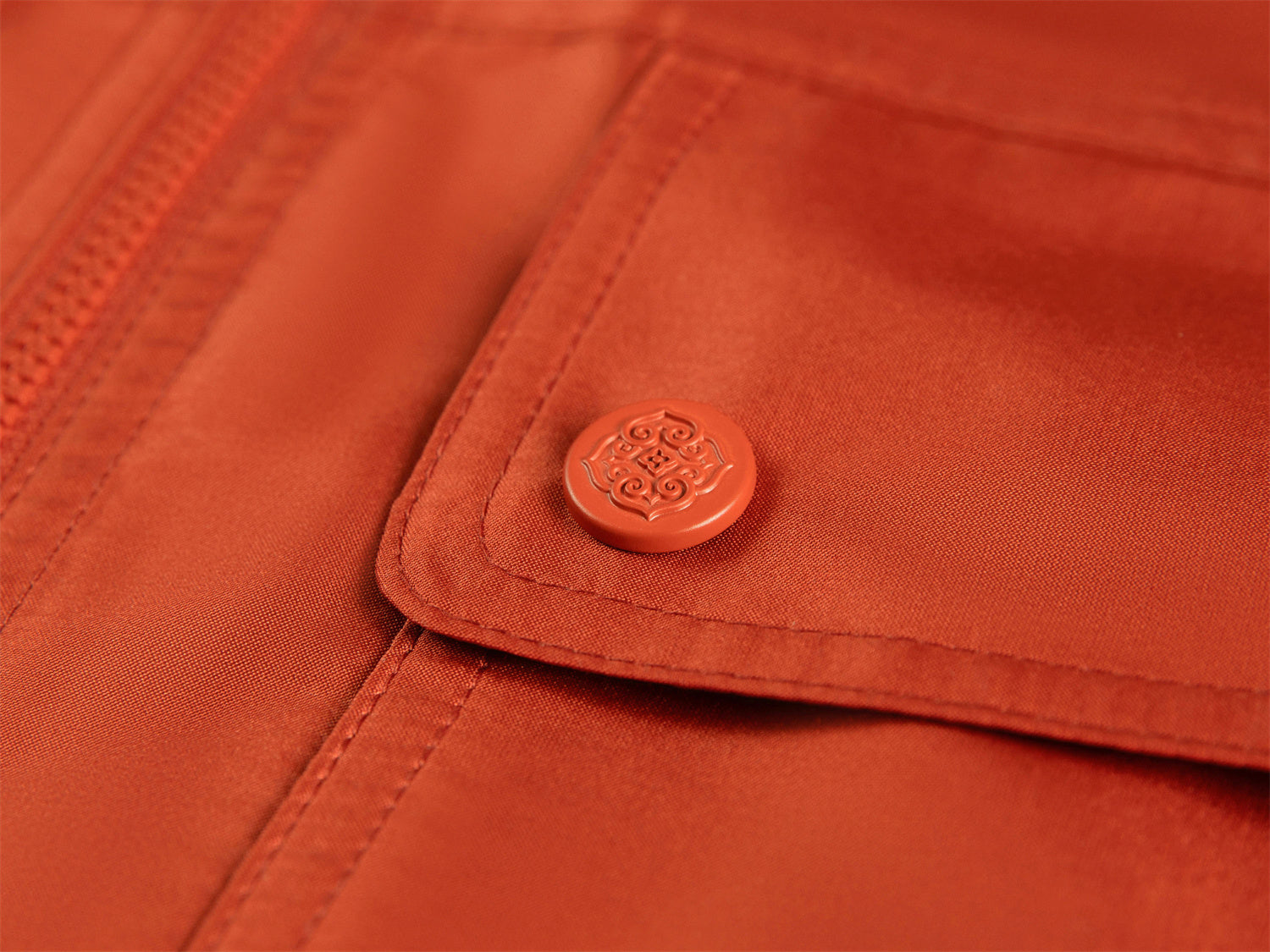 Short O-Shaped Jacket | Orange