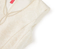 sleeveless textured vest skirt | Beige