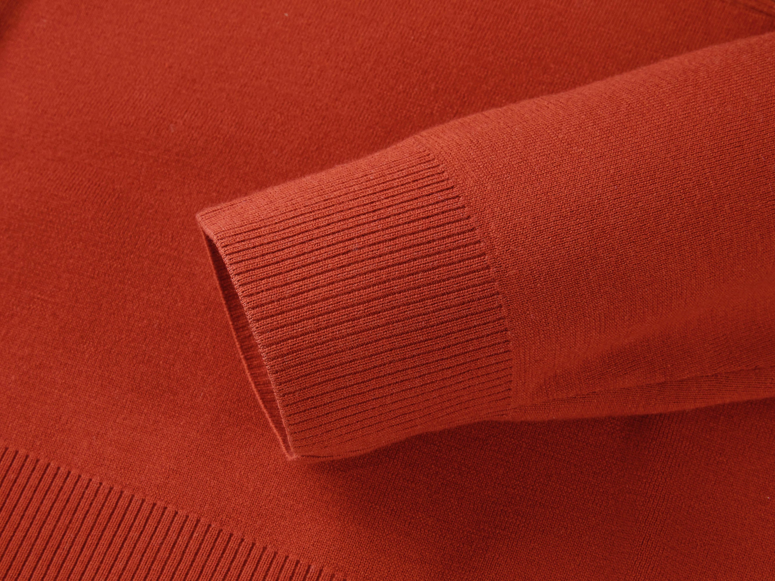 Wool Embroidered Sweater | Orange