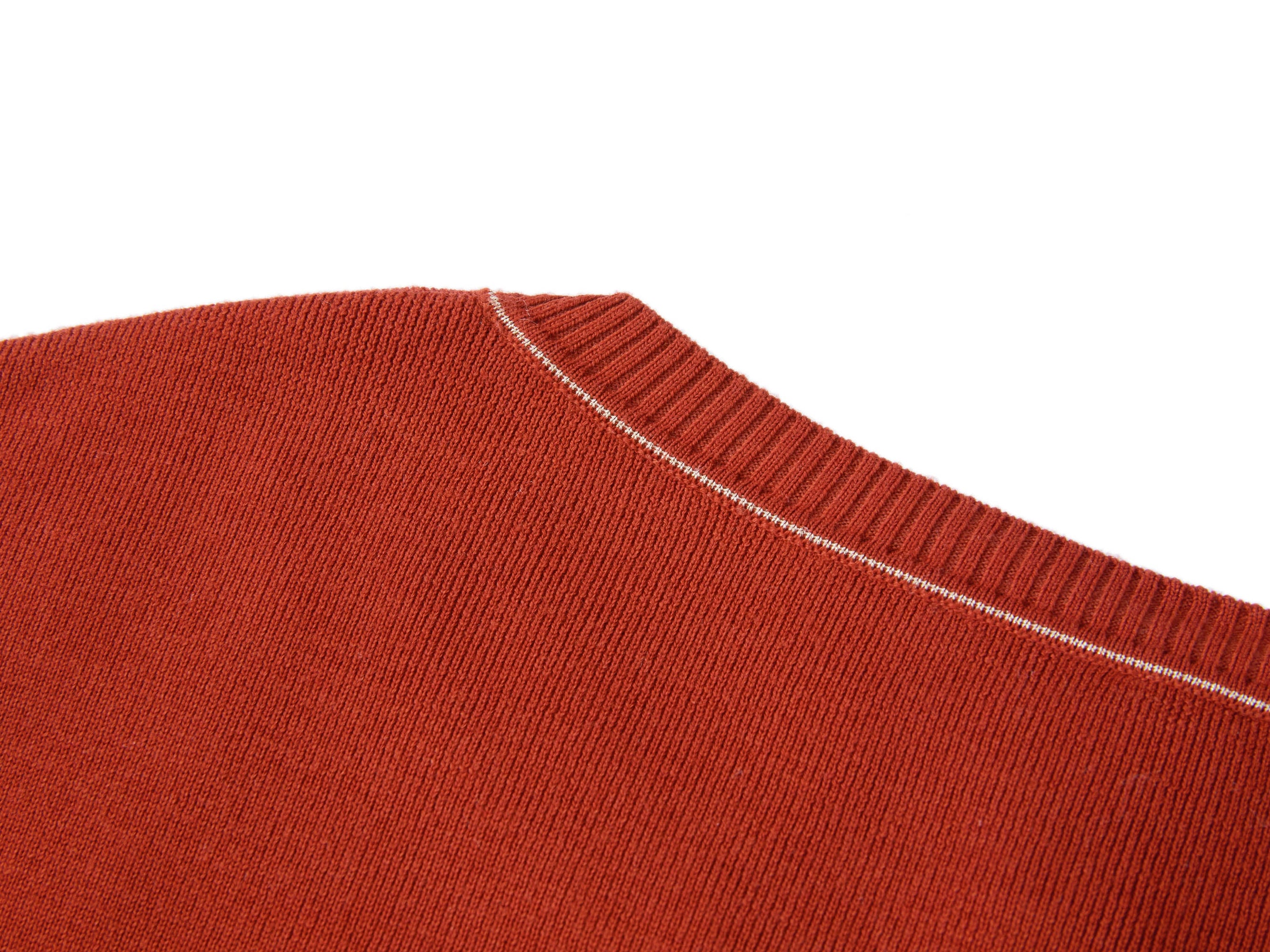 Wool Embroidered Sweater | Orange
