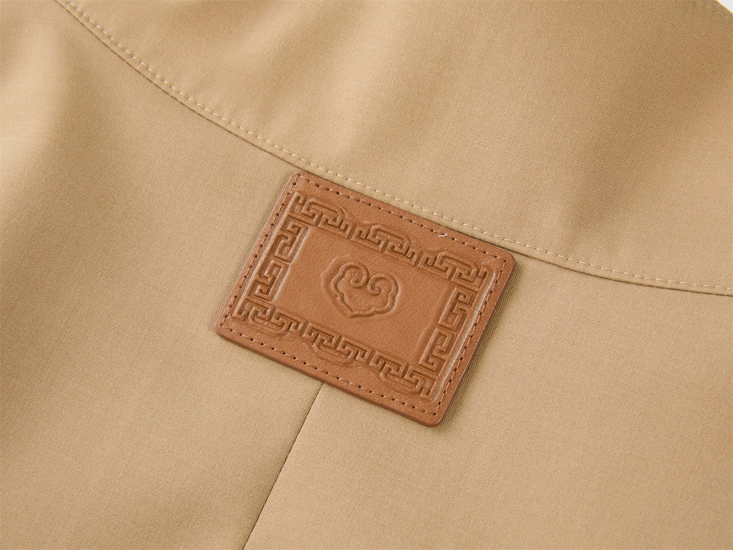 Mulberry Silk and Wool Trench Coat | Khaki