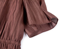 Waist-fitted Dress | Brown