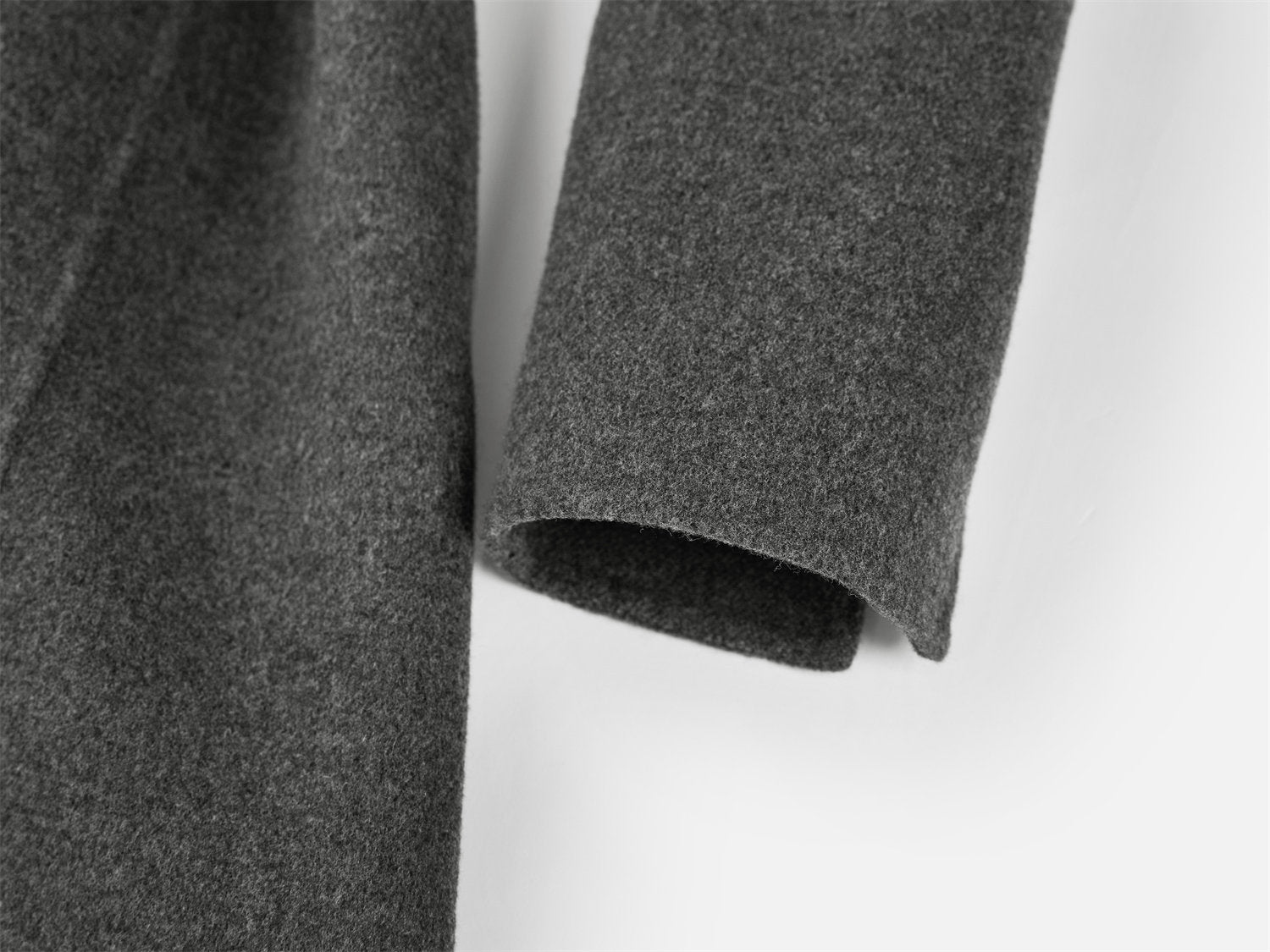 Wool-Cashmere Double-Faced Coat | Horn Gray